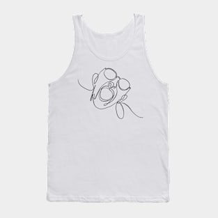 Laughing girl one line art Tank Top